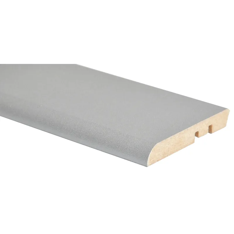 Battiscopa in MDF rivestito alluminio H 8 cm