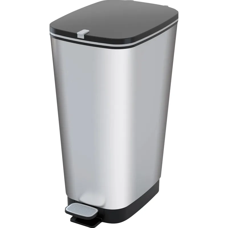 Pattumiera a pedale Chic Bin Steel L 42 l argento
