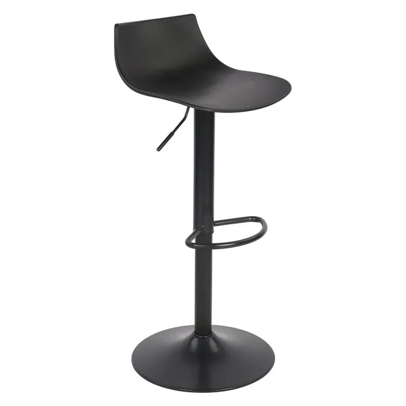 Sgabello bar Casper in polipropilene nero 42x42x74-95 cm