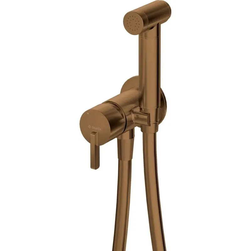 Miscelatore bidet Limonar a scomparsa con doccetta bronzo