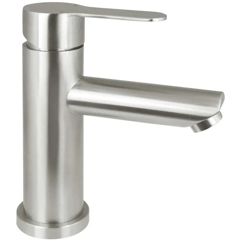 Miscelatore lavabo Alacranes acciaio spazzolato L19xP17xH8,5cm