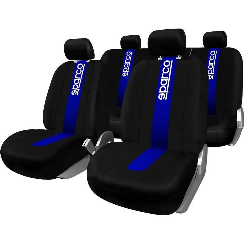 Coprisedili auto ContiClassic set completo 5 teste nero e blu