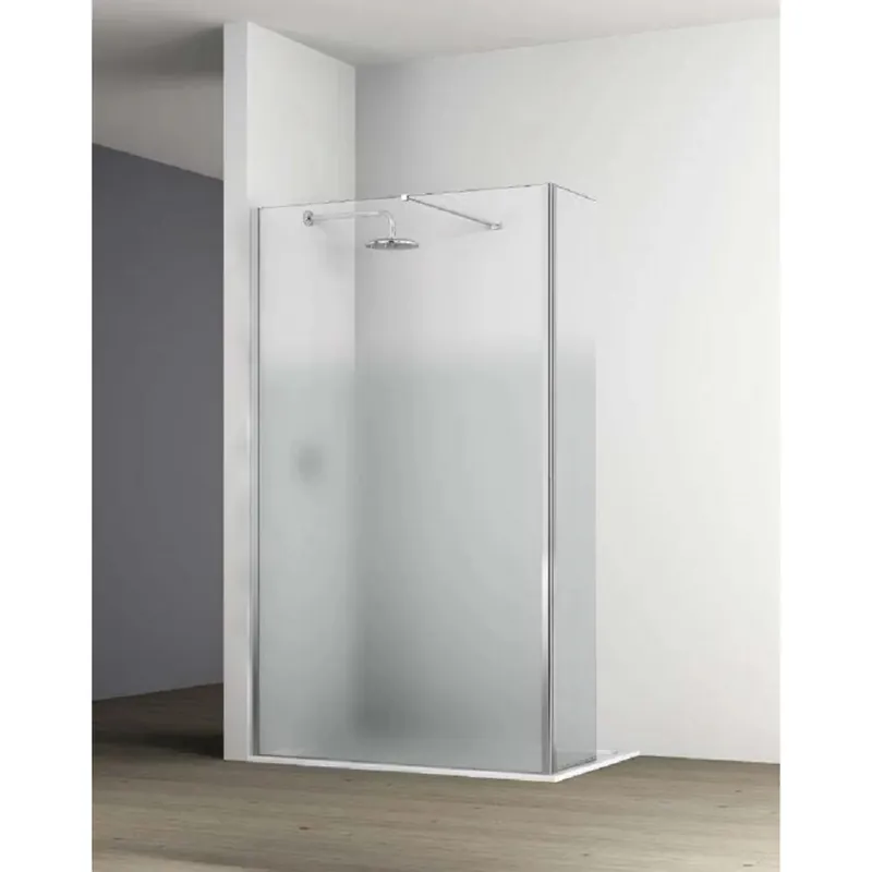 Doccia Walk in sx aletta girevole Kalt 98-100,5 cm argento sfumato