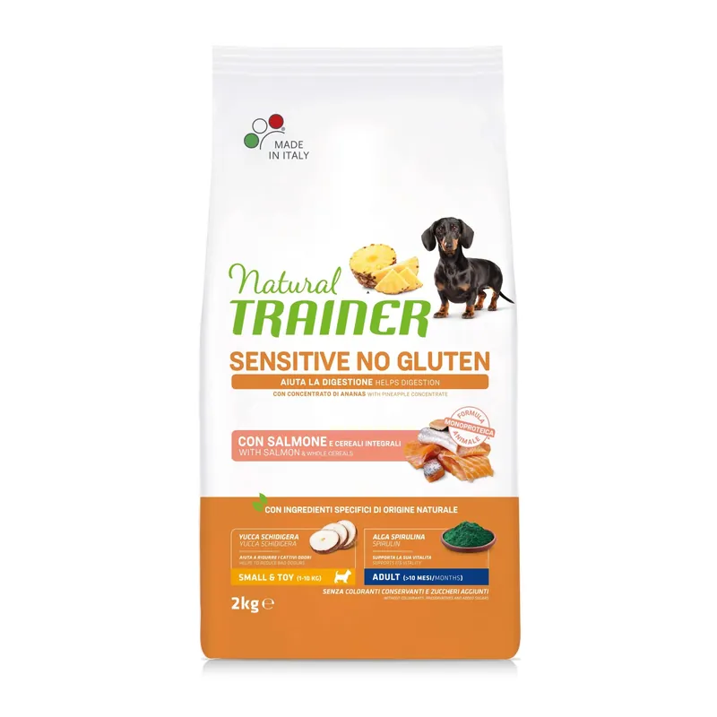 Cibo secco per cani Natural Trainer sensitive no gluten salmon 2 kg