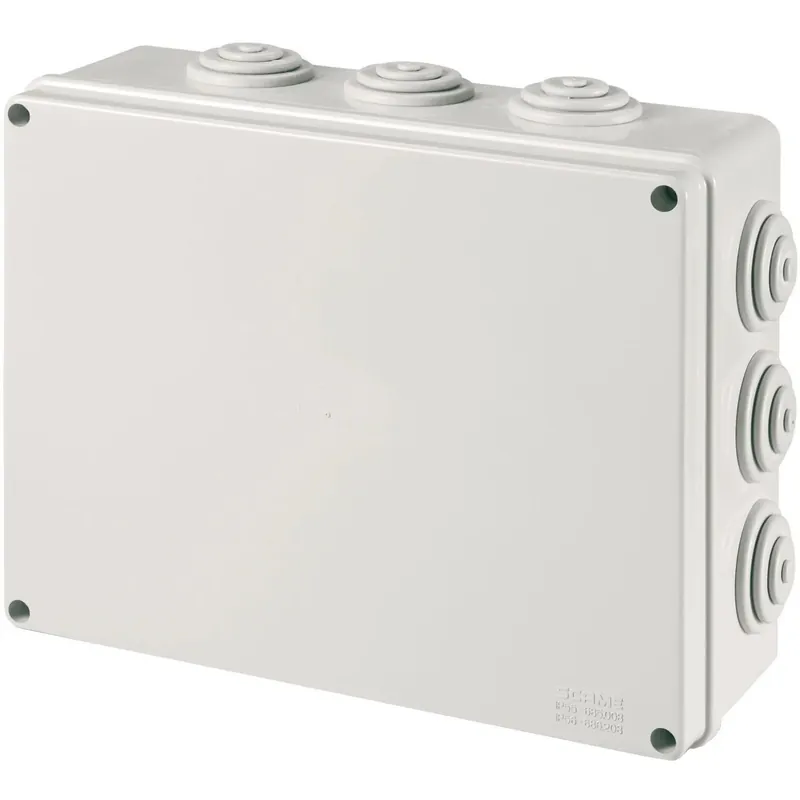 Scatola di derivazione da parete con passacavi 300 x 220 x 120 mm IP55 grigia