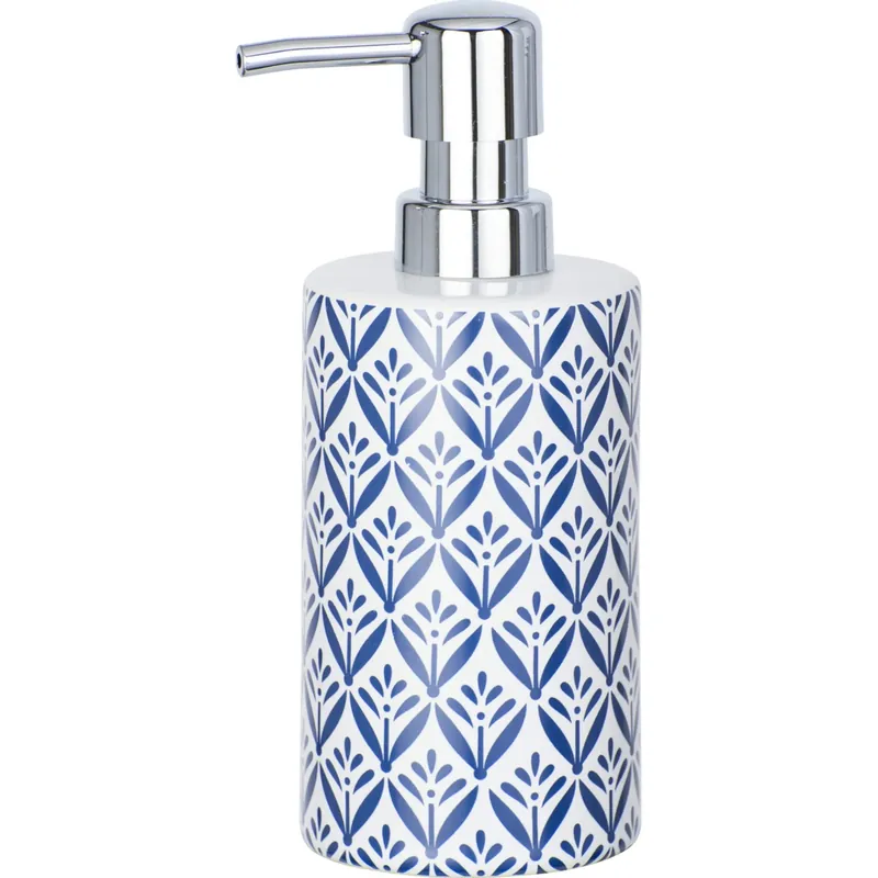 Dispenser sapone Wenko Lorca in ceramica blu