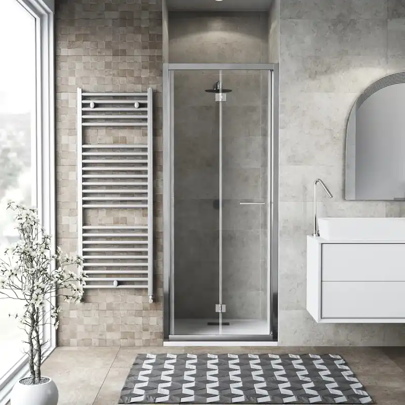 Porta soffietto doccia 2 ante 97/101 cm cromo