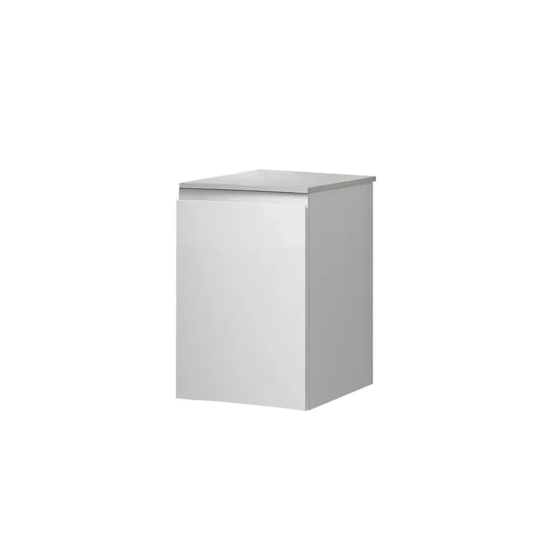 Mobile bagno con base laterale Bold curva 1 anta dx laccato bianco 30x50x45 cm