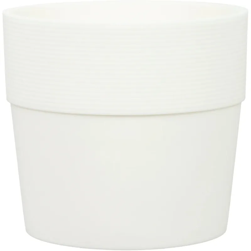 Coprivaso in plastica Groove Ø 20,5 cm bianco