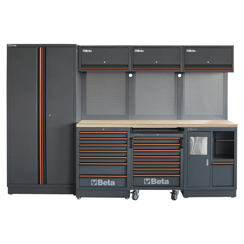 SISTEMA ARREDAMENTO PROFESSIONALE BETA C45PRO 2.0 W PIANO LEGNO 295,5x64,5x200 cm (LxPxH)