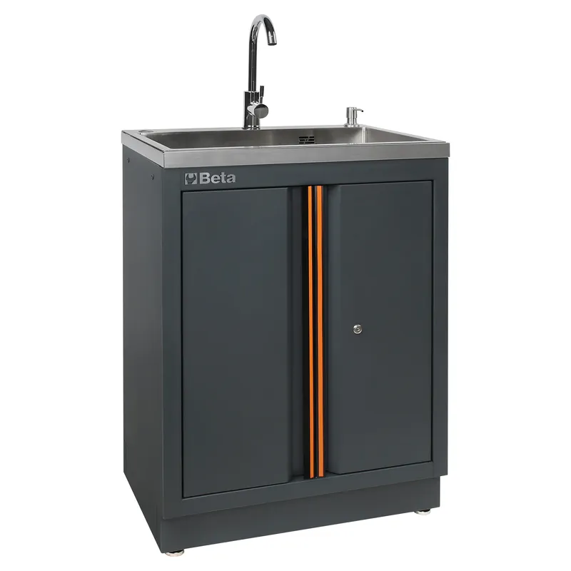 MODULO FISSO BETA OFFICINA C45PRO 2.0 ML CON LAVANDINO INTEGRATO 94,8x61,5x68 cm (HxPxL)