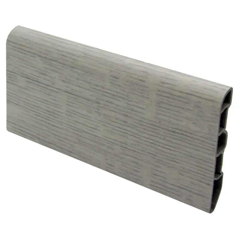 BATTISCOPA IN PVC BIANCO RUSTICO SP 10 mm 2500x65 mm (LxH)