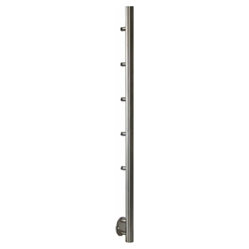 MONTANTE ANCORAGGIO A PARETE INOX 316 Ø 42,4x2x1200 mm PER 5 TONDINI Ø 12 mm