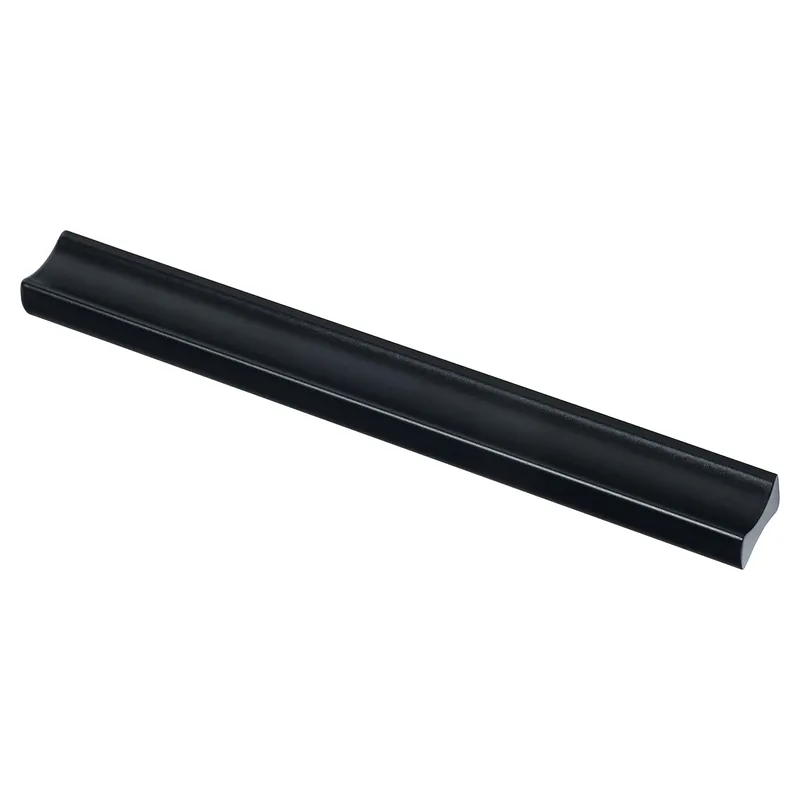 MANIGLIA SLIM IN ALLUMINIO NERO SATINATO INTERASSE 128 mm