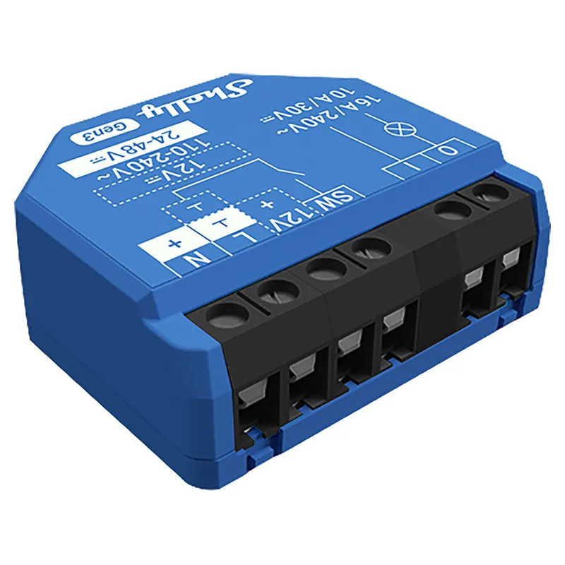 INTERRUTTORE SWITCH SHELLY WIFI 240V 16A MAX 3,5KW PER COMANDO LUCI O CARICHI