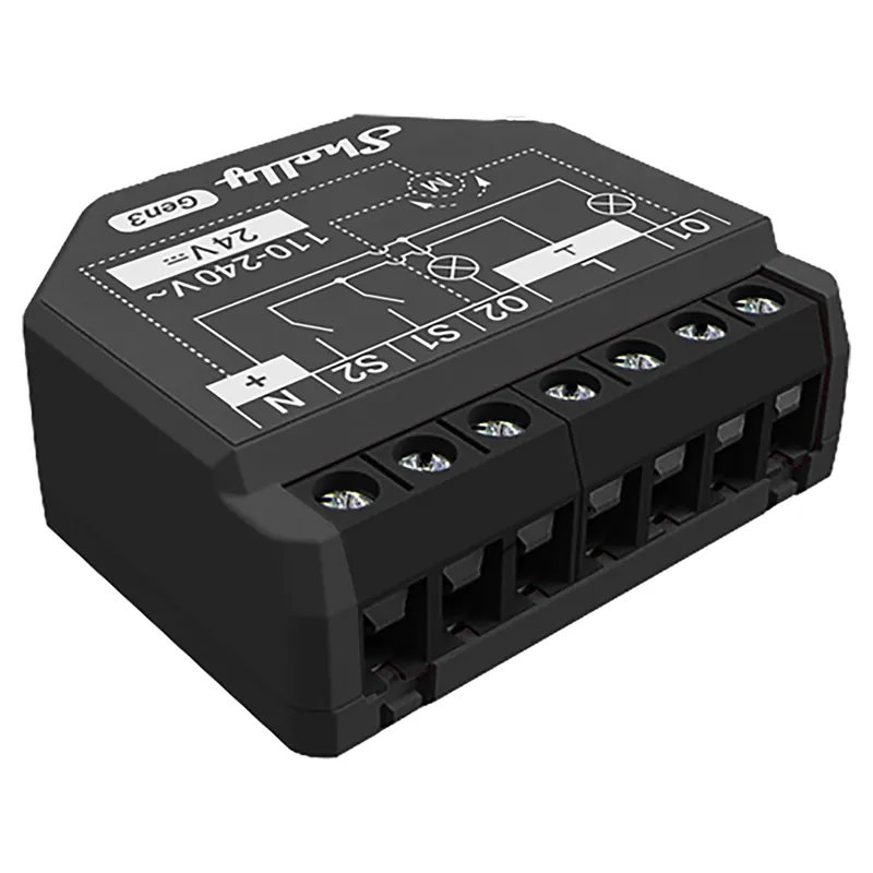 COMANDO TAPPARELLE SHELLY WIFI 230V 10A 2 CANALI RELE‘ INDIPENDENTI CON MISURATORE DI CONSUMI