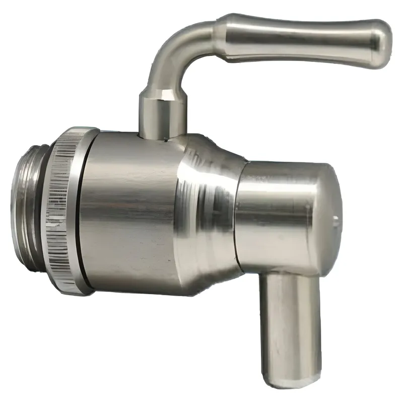 RUBINETTO ACCIAIO INOX CON GUARNIZIONE PER OLIO FILETTO MASCHIO 1/2‘‘ CON BOCCHELLO E LEVA
