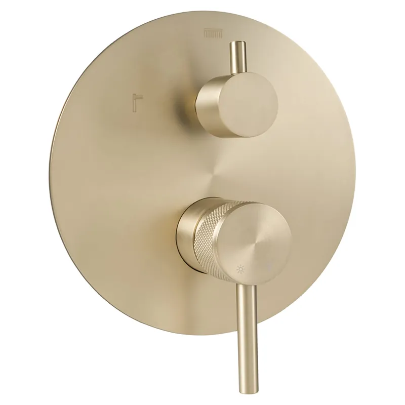 MISCELATORE DOCCIA INCASSO 2 VIE ACQUAPRO SINDIA ORO CARTUCCIA Ø 35 mm