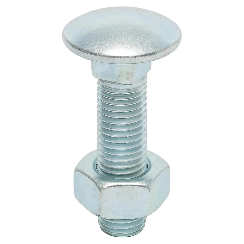 BULLONI TESTA TONDA / QUADRA VITAL M5x40 mm 200 PEZZI FERRO ZINCATO BIANCO