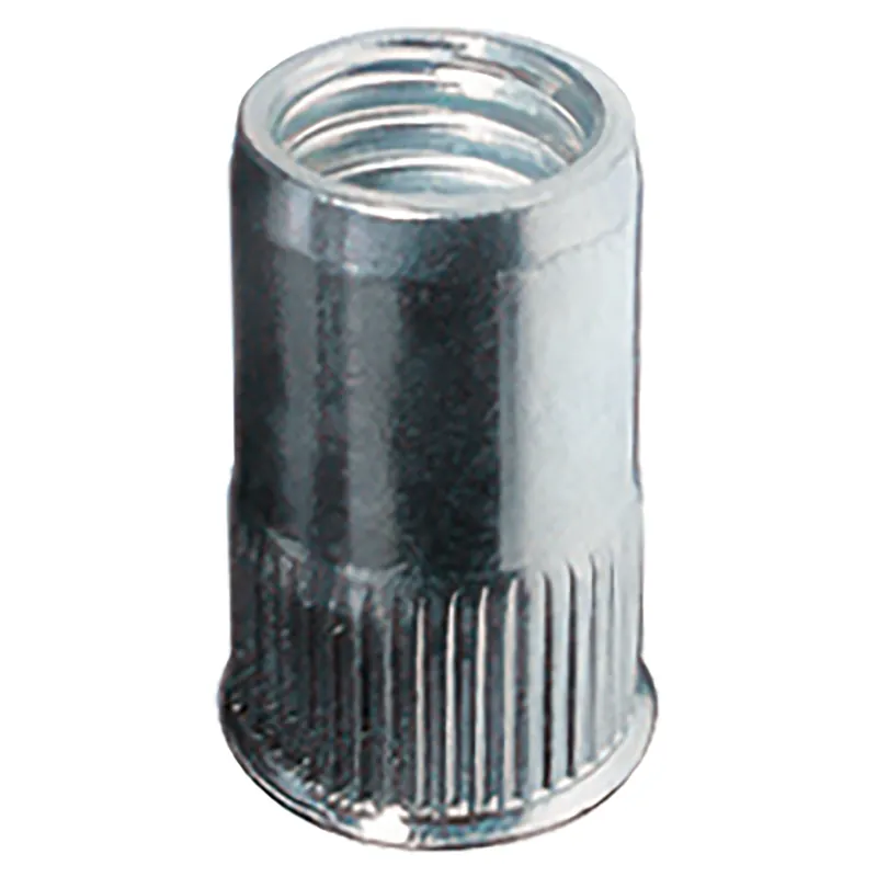INSERTI RIVIT FILETTATI FUSTO CILINDRICO 9mm 0,5-3,0mm M6 200 PEZZI ACCIAIO TESTA RIDOTTA