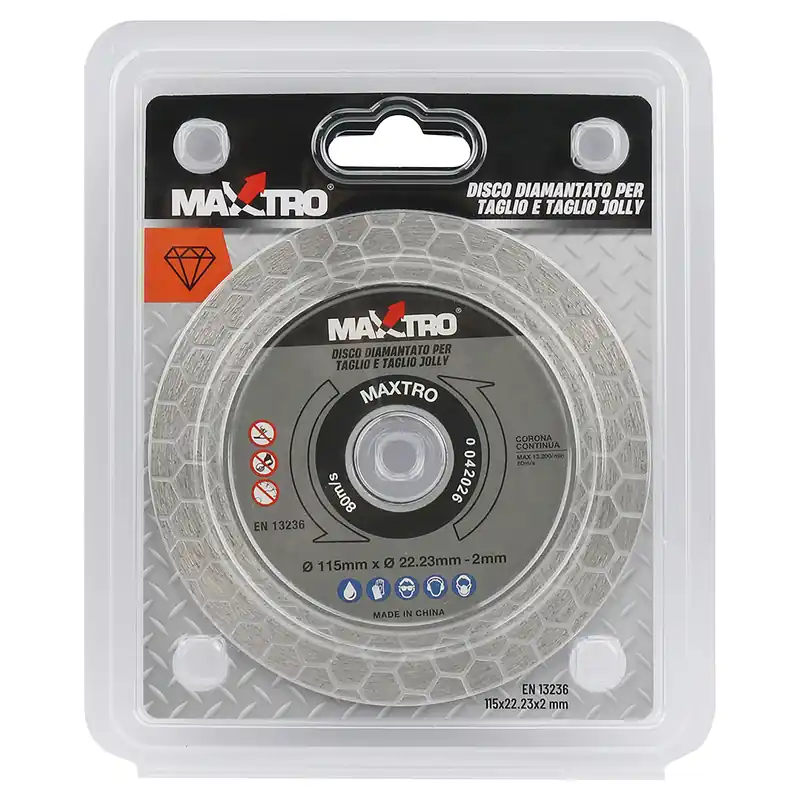 DISCO DIAMANTATO Ø115 mm PER TAGLIO JOLLY E LEVIGATURA PER GRES PORCELLANATO