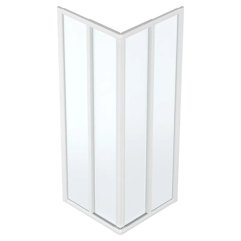 BOX DOCCIA CAMELIA (67-70)x(67-70) H185 cm IN ACRILICO 1,5 mm PROFILO IN PVC BIANCO