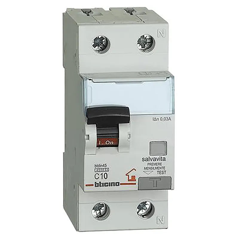 MAGNETOTERMICO DIFFERENZIALE 1P+N 16A F BTICINO 2 MODULI TIPO F