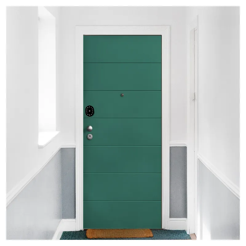 PORTA BLINDATA SECURE VERDE CLASSE 3 APERTURA SPINTA A DESTRA D SMART 210x90 cm (HxL)