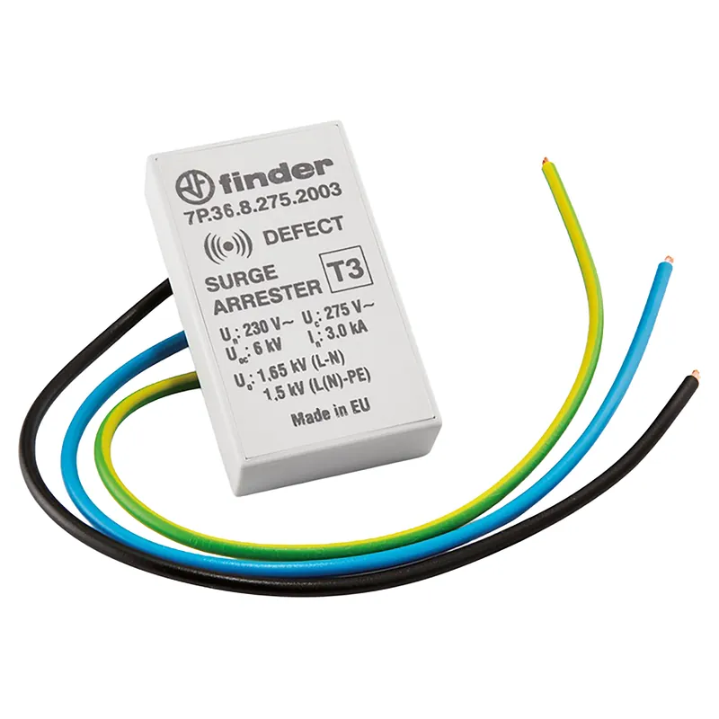 SCARICATORE FINDER PER PRESE 230V SPD TIPO III BUZZER CON INDICATORE DI GUASTO