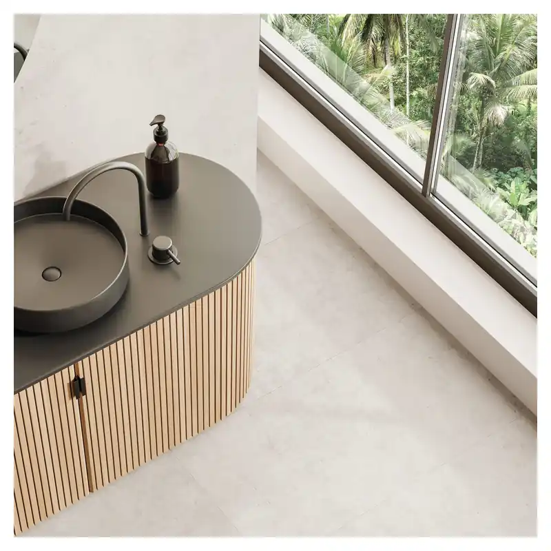PAVIMENTO INTERNO BETON 2.0 WHITE 60x120x0,85cm (PEI 3/5) R10 RETT GRES PORCELLANATO