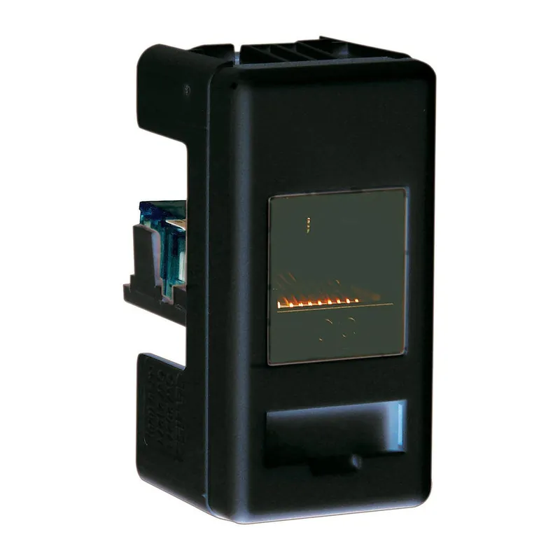 CONNETTORE RETE DATI RJ45 CAT5 E UTP GEWISS SYSTEM BLACK