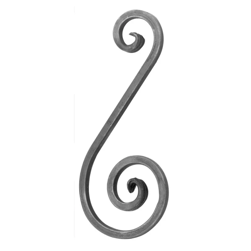 RICCIO A S FERRO 270x120 mm SEZIONE 10x10 mm PER ORNAMENTI