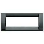 PLACCA 6 MODULI NERA CLASSIC VIMAR IDEA