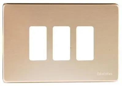 PLACCA 3 MODULI ALLUMINIO OXIDAL BTICINO MAGIC