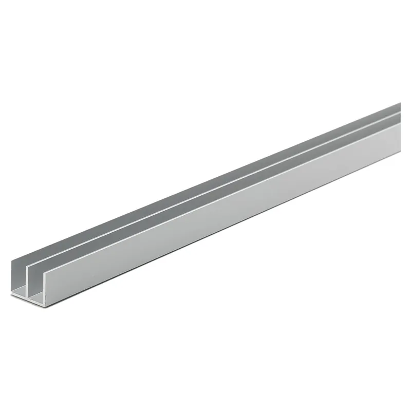 PROFILO DOPPIA U ALLUMINIO 20x18x1 mm 2 m ARGENTO SATINATO