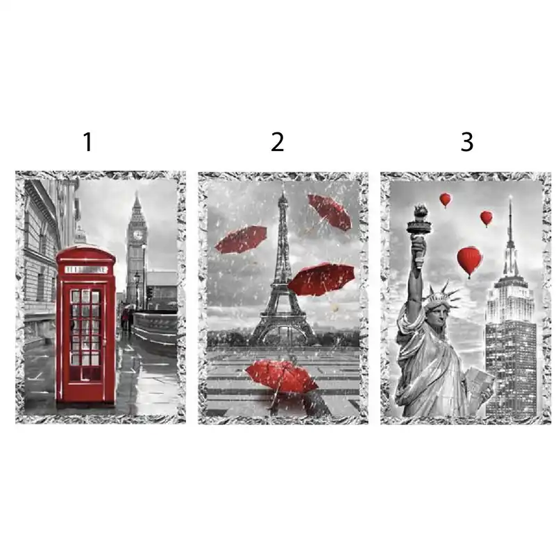 Canvas quadro Mondie City red 31x46 cm