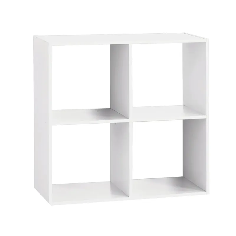 Scaffale in legno bianco con 4 o 6 scomparti