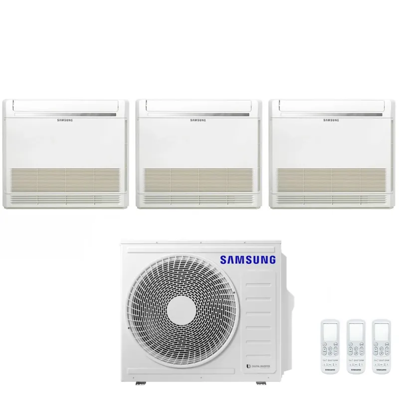 Climatizzatore Condizionatore Samsung Trial Split Inverter Console 9+9+9 con AJ052TXJ3KG\\/EU R-32 9000+9000+9000 con Telecomando Incluso