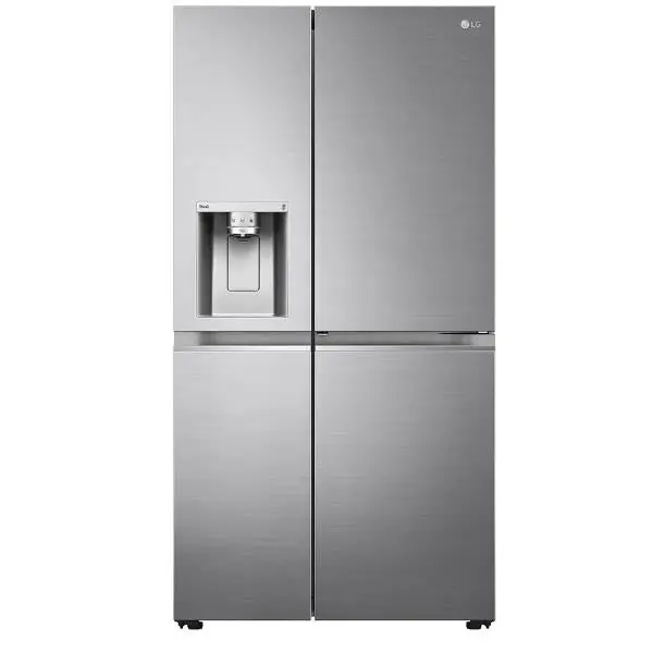 Frigoriero LG Smart Side by side GSJV91PZAE 635 Litri Classe energetica E (A179xL91xP73,5) Total No Frost \\r
Funzione Ghiaccio tritato Frost Door-in-Door™ Wi-Fi con SmartThinq™ Inox