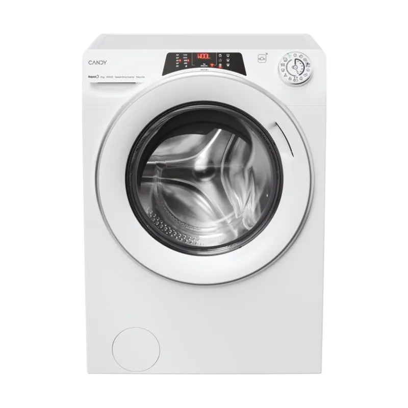 Lavatrice A Carica Frontale Candy RapidÓ RO 1284DWMST\\/1-S 8 Kg Classe A 1200 Giri (A85xL65xP47) Funzione vapore Wi-Fi + BLE App hOn