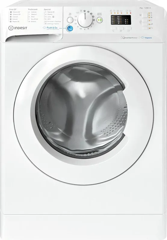 Lavatrice A Carica Frontale Indesit BWSA 7125X WV IT Slim 7 Kg Classe B (A85xL59,5xP43,5) 1200 Giri Inverter Funzione Vapore