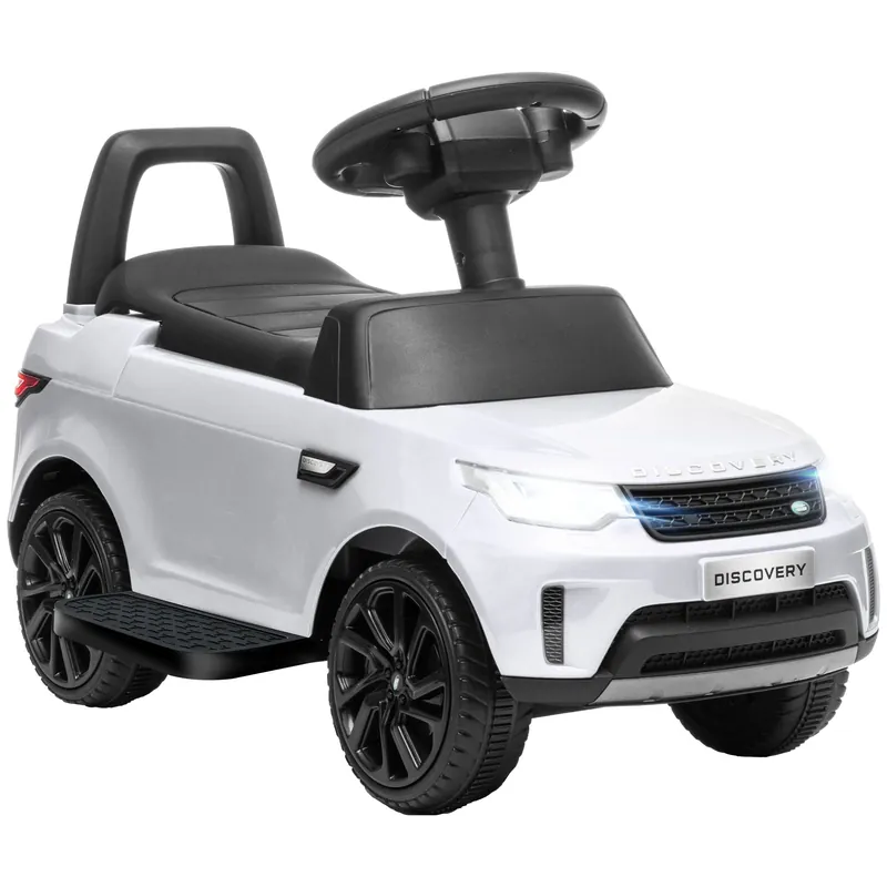 EasyComfort Macchina Elettrica per Bambini 18 mesi a 5 anni con musica e clacson, Auto a 6V, Elettrico e a Spinta,Velocità 3km\\/h, Bianco