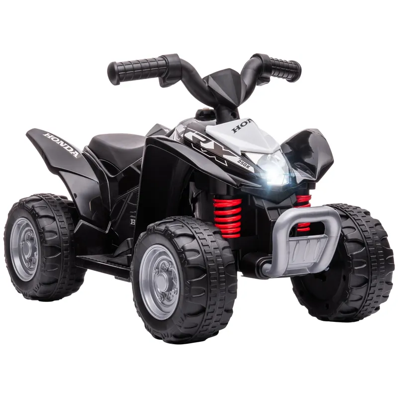 Easycomfort Quad Elettrico per Bambini 18-36 Mesi con Luci LED, Clacson e Pedali, 65.5x38.5x43.5 cm, Nero