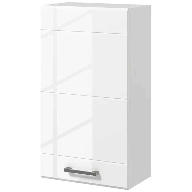 Easycomfort Mobiletto Bagno in MDF a Muro con 3 Ripiani e Ripiano Superiore Regolabile, 37x22.5x70 cm, Bianco
