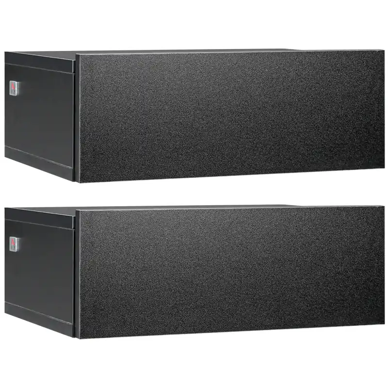Easycomfort Set 2 Comodini Sospesi Moderni in Legno per Camera da Letto, 40x30x15cm, Nero