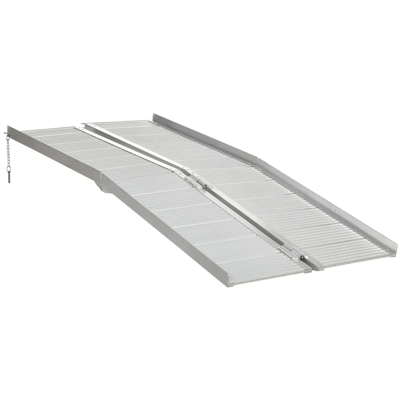 Easycomfort Rampa per Sedia a Rotelle in Lega di Alluminio Antiscivolo Capacità 272kg, 183x72x5cm