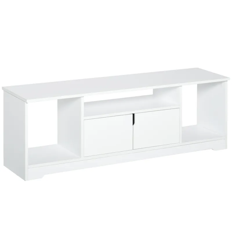 Easycomfort Mobile Porta TV Fino a 42\\" con Armadietto e Ripiani Aperti in Legno, 120x30x41cm