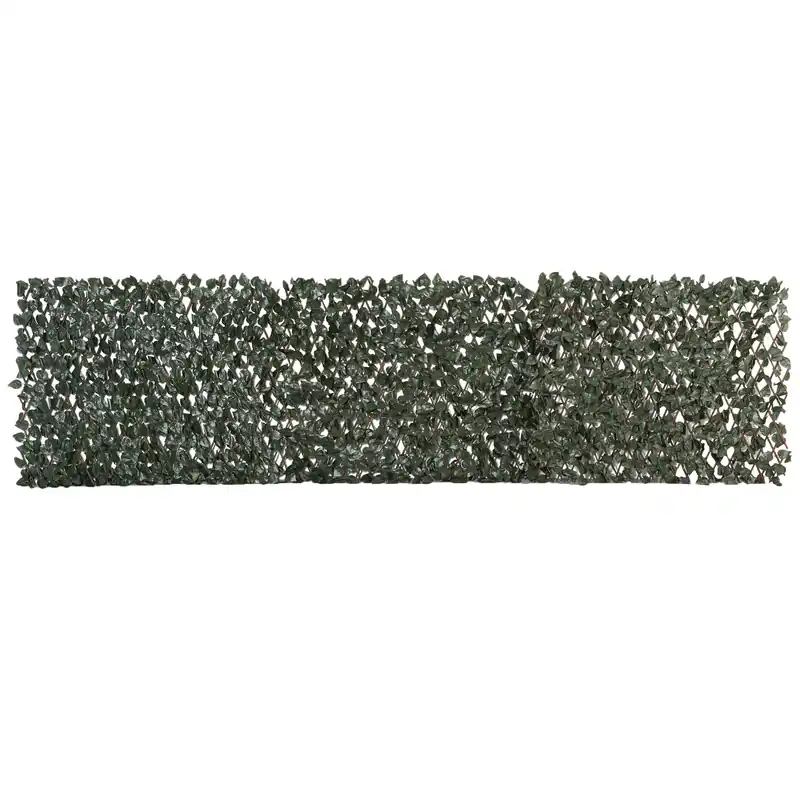 Easycomfort Finta Siepe 8 Pezzi Parete Verde Estensibile per Esterni, in Legno e Poliestere, 200x100cm