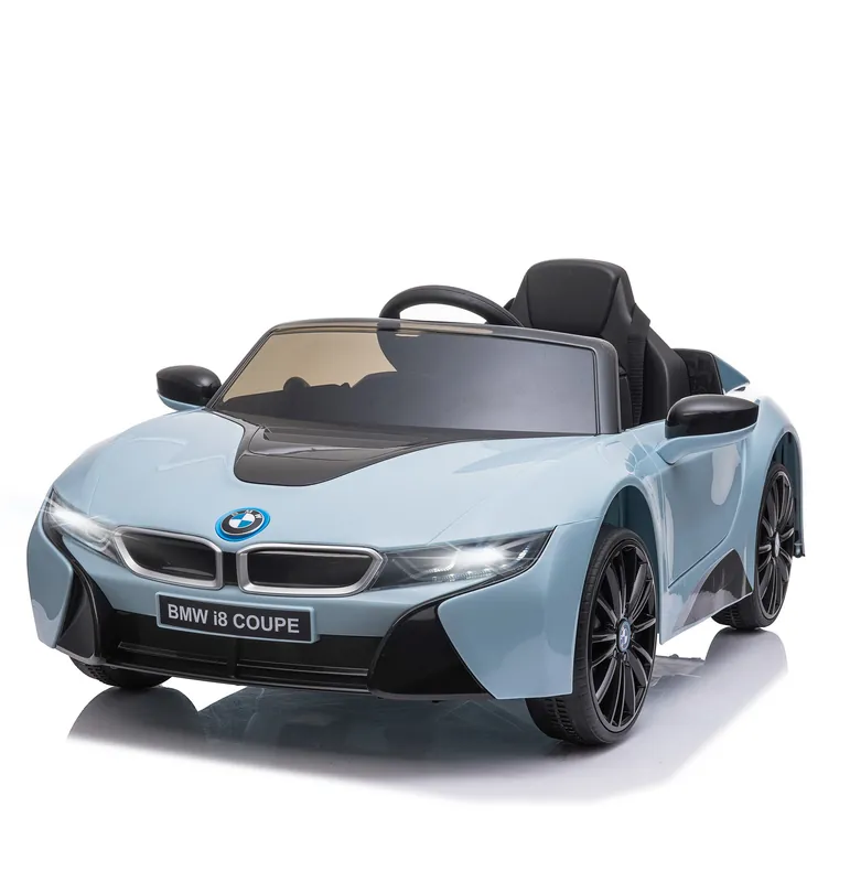 Easycomfort Macchinina Elettrica per Bambini BMW I8 Coupé 6V 3-8 anni con 2.4G Telecomando, Doppie Porte, Luci e Musica, Blu