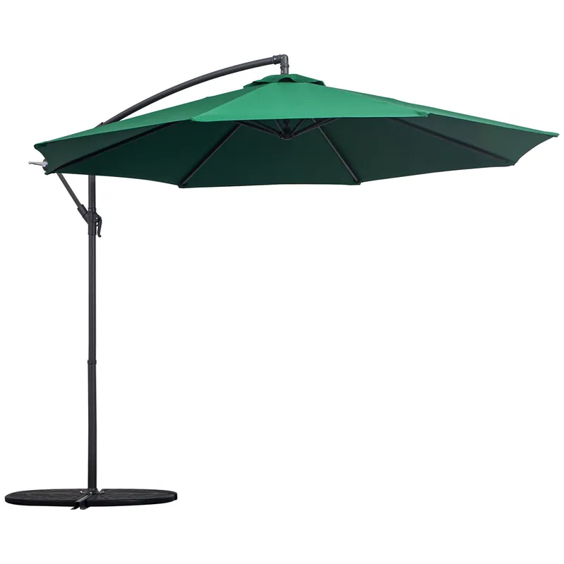 Easycomfort Ombrellone da Giardino 3x2.5 m, Inclinabile con Base a Croce e Manovella, in Acciaio e Poliestere